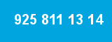 925 811 13 14 925 811 13 14